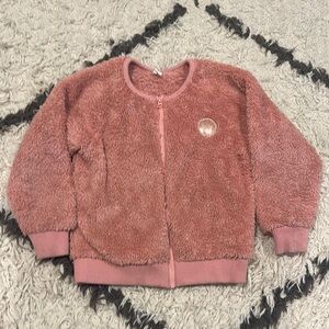 Huxbaby Kids Size 4 Pink Bomber Fuzzy Jacket